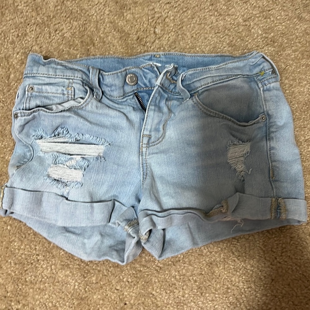 old navy distressed denim shorts